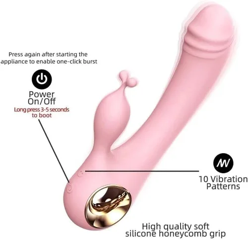 Vista 3 de Vibrator, Female G-spot and Clitoral Stimulator, Adult Sex Toys, Female Self-Pleasure Device, Sexual Aids