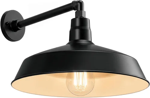 Vista 25 de 17 pulgadas. RLM Warehouse - Pantalla con brazo de cuello de cisne y bombilla Led A19 5000K de 9W