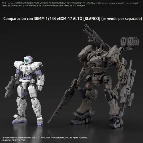 Vista 12 de Bandai Hobby - Armored Core VI Fires of Rubicon - #01 RaD CC-200 Orbiter Nightfall 30 MM 1/144 Kit