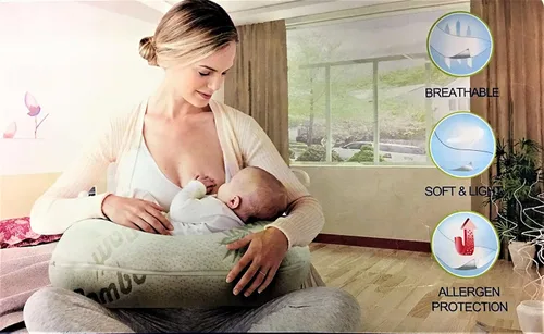 Vista 4 de All American Collection Almohada de viaje de bambú de bambú de poliéster suave cómoda de felpa suave para mamá bebé niño pequeño