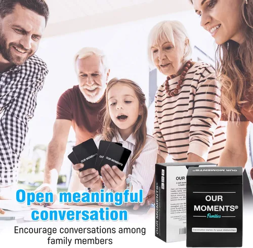 Vista 4 de OUR MOMENTS Familias: 100 tarjetas de inicio de conversación para familias y niños - Construcción de relaciones - Viaje en automóvil, viaje por