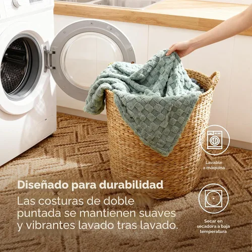 Vista 6 de Bedsure GentleSoft - Manta verde salvia para sofá, manta de forro polar a cuadros, regalos de Navidad para mujeres, hombres y niñas, bonita manta