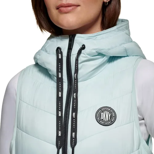 Vista 4 de DKNY Womens Logo Drawstring Puffer Vest