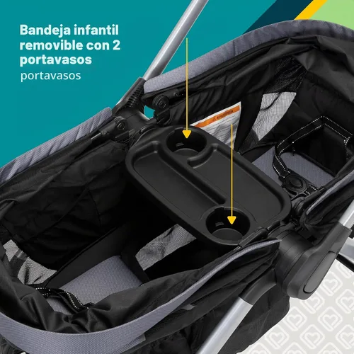 Vista 11 de Safety 1st Summit Wagon - Cochecito para 2 niños con bandeja extraíble en la calle alta