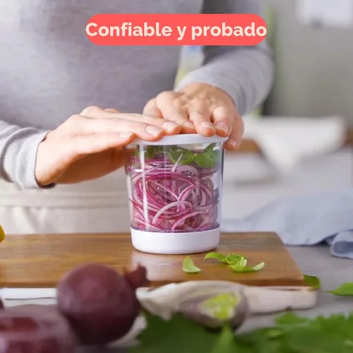 Vista 8 de Fullstar - Espiralizador y cortador de verduras con cuchillas de acero inoxidable afiladas, espiralizador para fideos de verduras, espiralizador