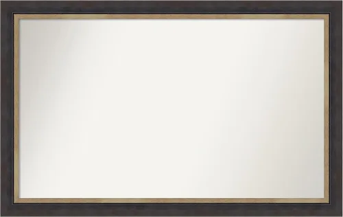 Vista 133 de Amanti Art Espejo personalizado, espejo de baño negro Astor, espejo de pared o espejo de tocador de baño sobre el fregadero (25 x 25 pulgadas)