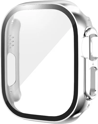 Vista 17 de Estuche duro mate para Apple Watch Series 7 8 9 41mm, protector de pantalla de vidrio templado, estuche con cobertura completa, amortiguador a