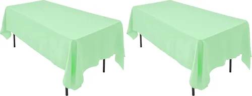 Vista 41 de AK TRADING CO. Mantel rectangular de poliéster de 60 x 102 pulgadas, fabricado en Estados Unidos, resistente a las arrugas, ignífugo, duradero