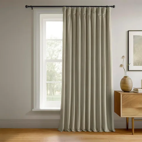 Vista 57 de HPD Half Price Drapes Cortinas Opacas Térmicas de Terciopelo Signature para Sala de Estar de 63 Pulgadas de Largo (1 Panel) con Bolsillo para Barra