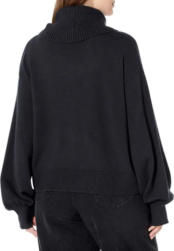Vista 6 de The Drop lucyswhims - Suéter corto de cuello alto con botones laterales para mujer