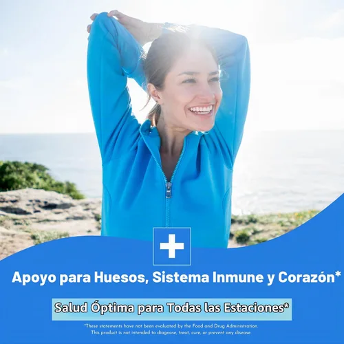 Vista 6 de D3 K2 A gotas de vitamina líquida, vegano, apoyo óseo e inmunológico, 60