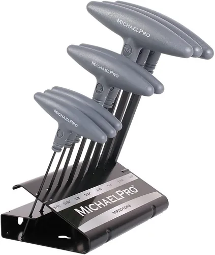 Vista 11 de MichaelPro MP001042 - Juego de llaves Allen de extremo de bola con mango en T de 8 piezas, juego de llaves hexagonales métricas