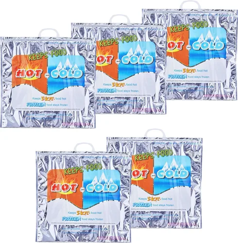 Vista 24 de Superio Bolsas Aisladas Calientes y Frías para Entrega de Alimentos, Bolsas de Compras de Comestibles, Almacenamiento de Alimentos para Comida