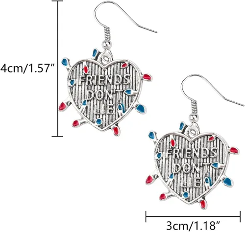 Vista 2 de Aretes Demogorgon Mundo del Revés Monstruo Bombilla del Alfabeto Aretes Colgantes Joyería Regalo para Hombres Mujeres Niñas