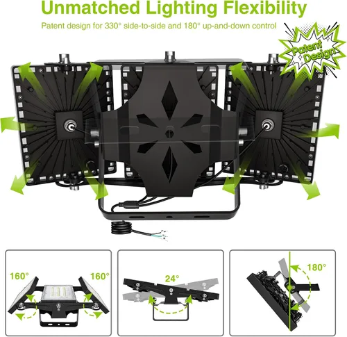 Vista 4 de STASUN - Luz de inundación LED para exteriores, 150 W, 15000 lúmenes, 6000 K, luz blanca IP66, impermeable, luz de estacionamiento comercial, 3