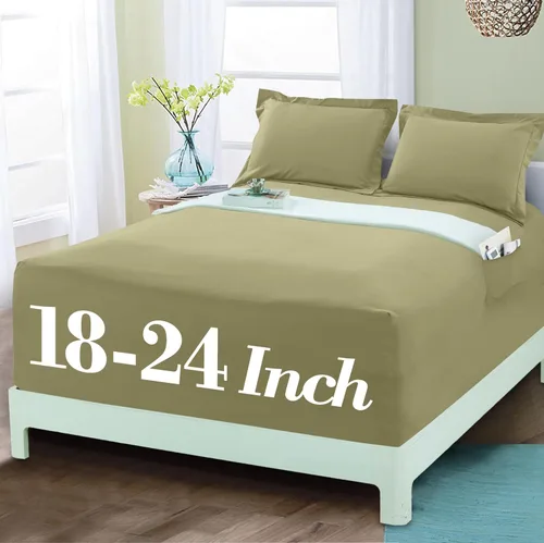 Vista 14 de Mocassi - Sábanas ajustadas de tamaño Twin con bolsillo profundo y efecto refrescante de hasta 16 pulgadas - Sábanas de lujo tipo hotel de 1800