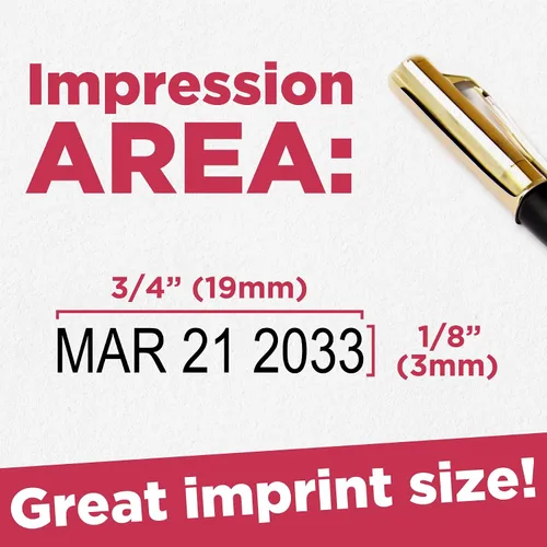 Vista 3 de Rubber Stamp Creation S-300 Fecha Sello - Negro