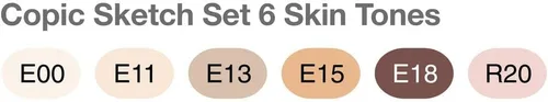 Vista 2 de Copic Marcador SKST6-SKIN Sketch Skin Tones 1 Marcador (Pack de 6)