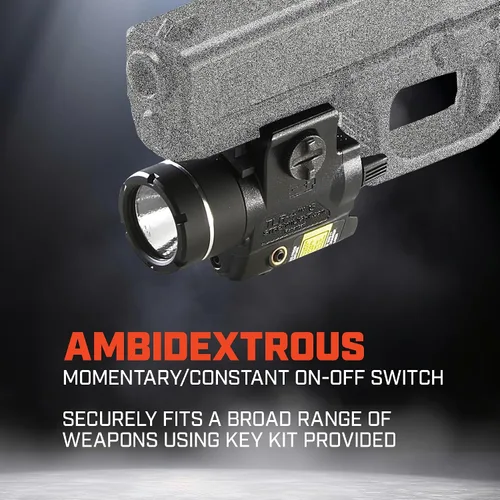 Vista 6 de Streamlight 69247 TLR-4G Luz táctica compacta de 160 lúmenes montada en riel para armas con láser de puntería verde integrado para H&K USP