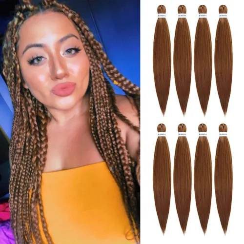 Vista 15 de Cabello trenzado preestirado - 12 pulgadas, 8 paquetes, cabello trenzado corto natural negro para trenzas torcidas o en caja, extensiones de cabello
