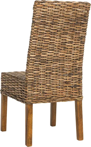 Vista 5 de Safavieh Home Collection Aubrey - Silla auxiliar de mimbre (2 unidades), color nogal