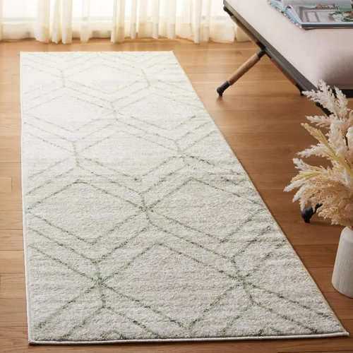 Vista 35 de SAFAVIEH Adirondack Collection - Alfombra decorativa, 2 x 3 pies, color negro y marfil, diseño geométrico moderno, no desprende pelusa y de fácil