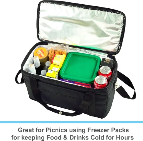 Vista 5 de Picnic at Ascot Enfriador semirrígido plegable a prueba de fugas con capacidad para 42 latas, diseñado y aprobado por calidad en los Estados Unidos