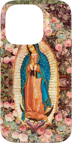 Vista 17 de Lady of Guadalupe - Carcasa para iPhone 17, diseño de flores rosadas