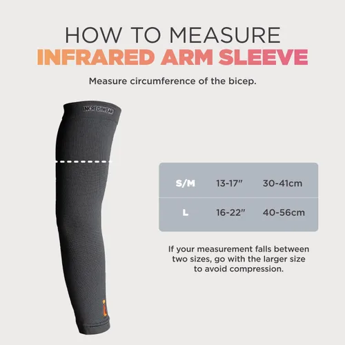 Vista 3 de Incrediwear Manga de Brazo – Mangas de Brazo para Hombre y Mujer para Ayudar con el Dolor Muscular, Alivio y Recuperación, Perfectas para Entrenar