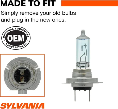 Vista 3 de Foco halógeno de alto rendimiento SilverStar (1 unidad) Sylvania 9003 (también encaja H4), H7 Faros delanteros y antiniebla de alto rendimiento