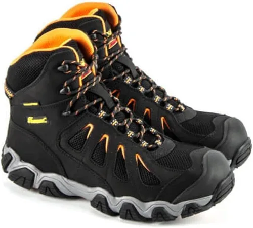Vista 3 de Thorogood Crosstrex - Botas de senderismo impermeables de 6 pulgadas con punta de seguridad para hombre, cuero transpirable de primera calidad
