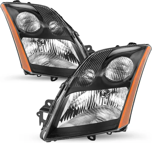 Vista 10 de SOCKIR Conjunto de faros delanteros compatible con bombillas Nissan Sentra 2007-2009 incluidas, faro negro para el lado del pasajero y del conductor