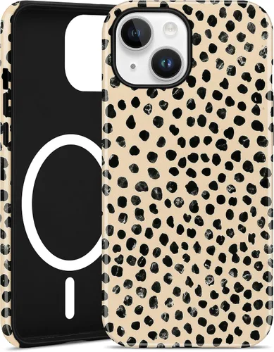 Vista 8 de Jusy Compatible con MagSafe Brown Tortoise Shell Print Phone Case para iPhone 7/8/SE, funda protectora magnética de lujo de TPU suave