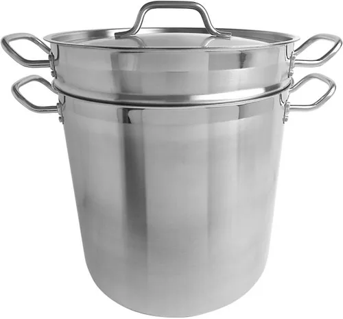 Vista 6 de TrueCraftware - Juego de 3 piezas de cocina de aluminio para pasta, de 12 cuartos de galón, olla multiusos para pasta con tapa de colador