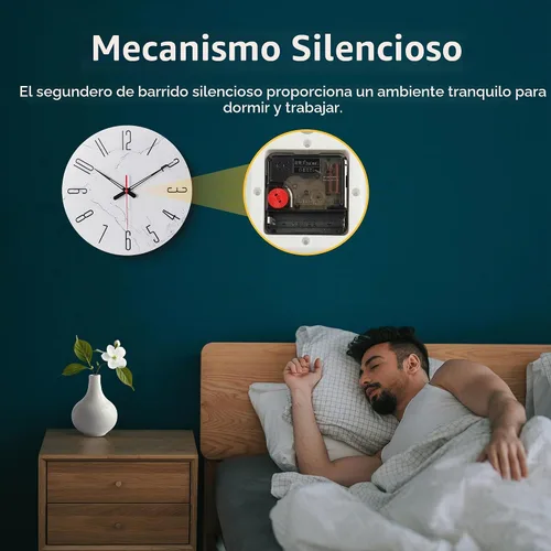Vista 4 de Relojes de pared de vidrio de 14 pulgadas para decoración de sala de estar, relojes de pared decorativos que funcionan con pilas, relojes de cocina