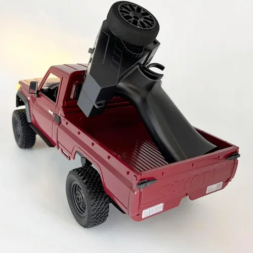 Vista 2 de HLSFWDRIVE RC Rock Crawler RC Camión 4x4 Toyota LC79 RC Crawler 1/12 Todo Terreno Pickup a Control Remoto 2.4Ghz Todo Terreno 280 Motor Cepillo
