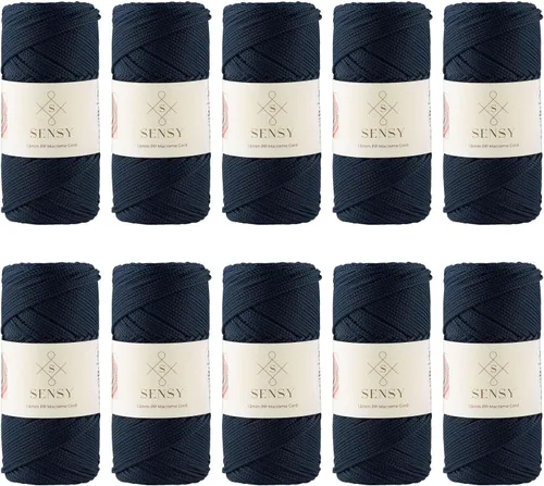 Vista 104 de Sensy Premium Cuerda de Poliéster 1.5mm (0.059 pulgadas) 164 Yardas Cuerda de Polipropileno 100% Cuerda de Macramé 1.5mm Cuerda para Bolsa