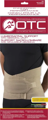 Vista 5 de OTC Soporte lumbo-sacro, elevación abdominal, espalda baja de 11 pulgadas, elástico, pequeño