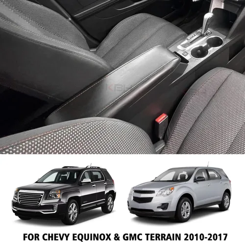 Vista 7 de KBH Funda de repuesto para reposabrazos de consola central para GMC Terrain, Chevy Equinox 2010 2011 2012 2013 2014 2015 2016 2017, cuero de vinilo