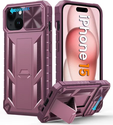 Vista 76 de FNTCASE for iPhone 11-Pro Phone Case: Military Grade Drop Proof Mobile Cover with Kickstand & Slide Rugged Shockproof Bumper Heavy Duty Protector