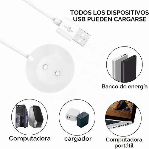Vista 6 de FitTurn Paquete de 2 cargadores magnéticos para masajeadores de rosas, cable de carga USB, estación base de cable
