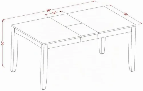 Vista 7 de East West Furniture LYVA5-ESP-C - Juego de mesa de cocina de 5 piezas para 4 personas, incluye una mesa de comedor rectangular con hojas de mariposa