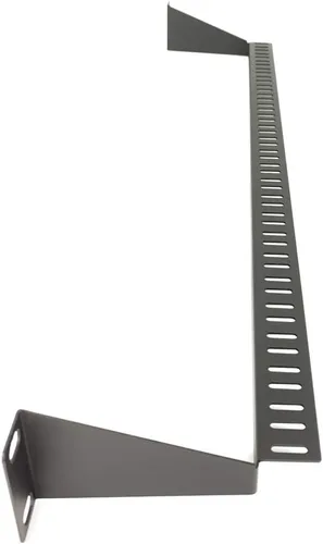 Vista 4 de Metal Master - Paquete de 2 soportes horizontales de 1U para montaje en rack de 19 pulgadas, soporte de barra de soporte, panel de barra