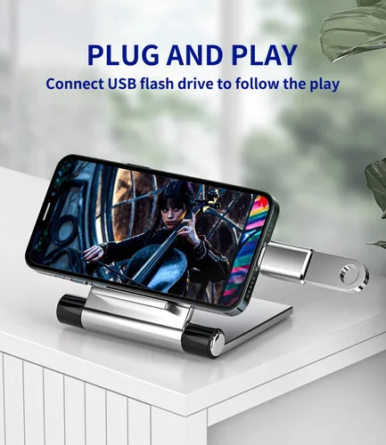 Vista 6 de Adaptador OTG para iPhone Lightning macho a USB hembra Dongle Convertidor (paquete de 3) para Apple 14 13 12 11 Pro Max Xr X Xs Se 7 8Plus iPad Air
