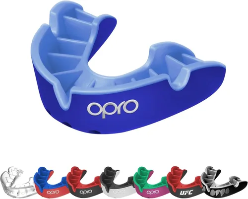 Vista 17 de OPRO Protector bucal moldeable de nivel plateado, ajuste esencial (negro/rojo) para niños y jóvenes, protector bucal de boxeo para artes marciales
