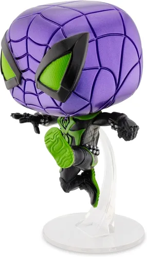 Vista 3 de Funko Pop! Games: Marvel's Spider-Man: Miles Morales - Traje de lluvia púrpura Miles