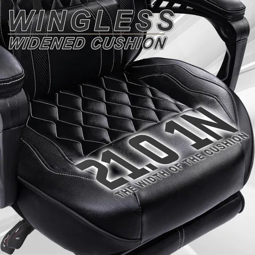 Vista 4 de Vonesse Silla para Videojuegos, Silla de Oficina para Computadora con Reposapiés, Sillas Reclinables para Juegos para Adultos, Silla Ergonómica