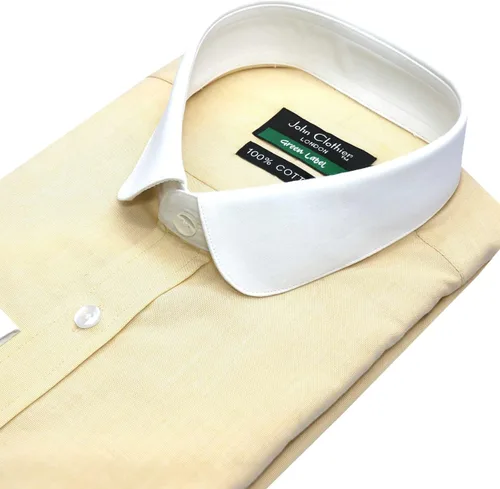 Vista 3 de John Clothier Persianas redondas con cuello redondo para hombre, 100% lino, rayas marrones, lino europeo 900-31