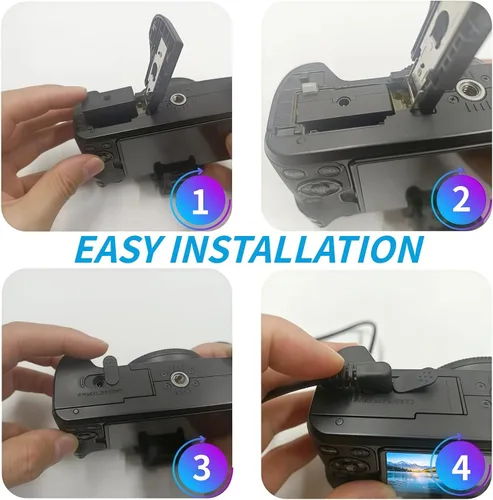 Vista 3 de Kimaru Batería ficticia LP-E12 ACK-E12 Adaptador de corriente de CA DR-E12 Kit de acoplador de CC para cámaras Canon EOS M50 Mark II, M50, M200