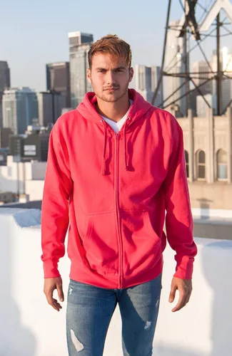 Vista 4 de Sudadera con capucha de forro polar pesado con cremallera completa para hombre